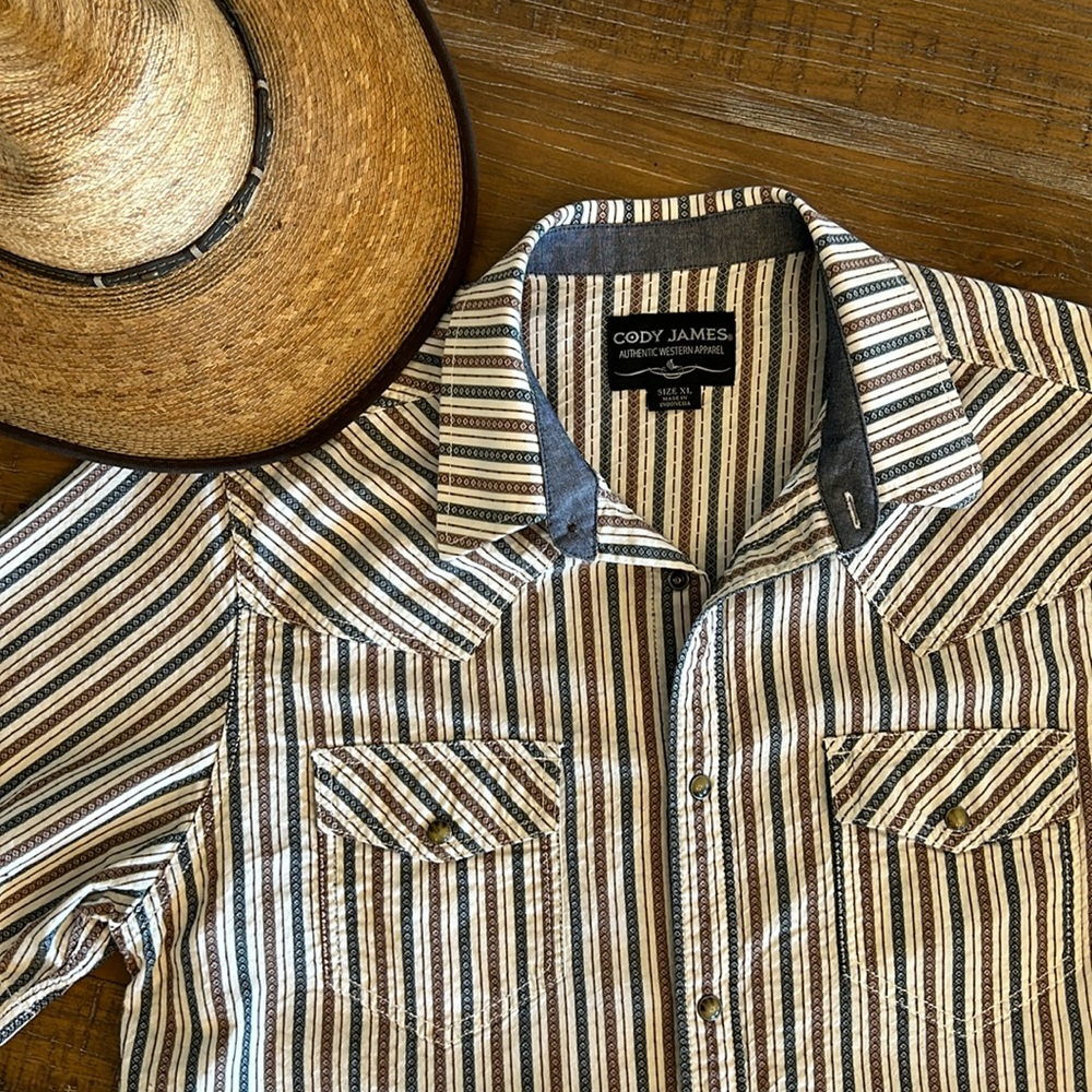 Cody James western snap short sleeve shirt